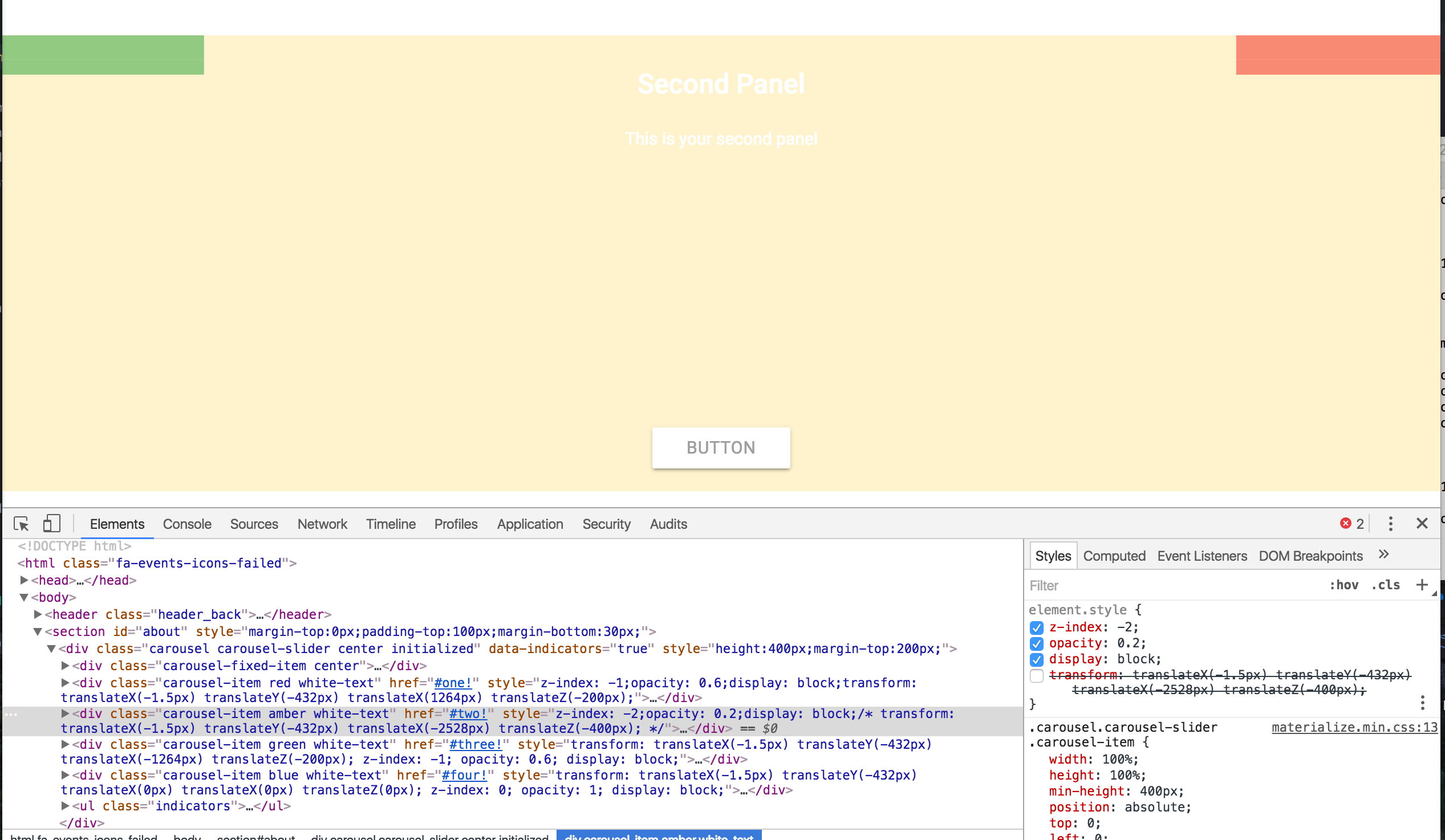 materialize buttons
